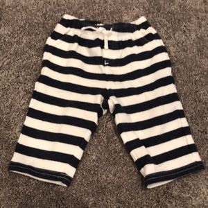 Janie and Jack navy and white striped sweatpants